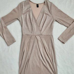 Shimmery Gold Windsor Mini Dress
